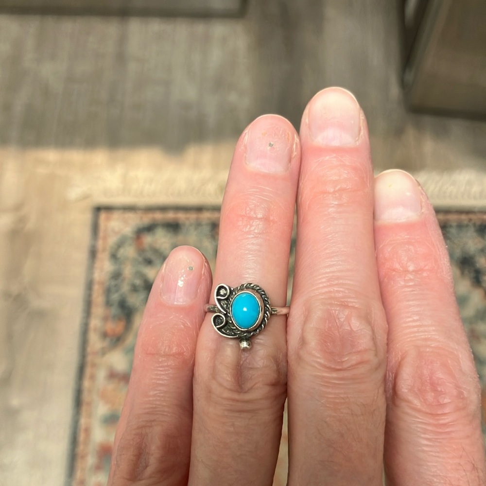 Vintage turquoise ring size 5